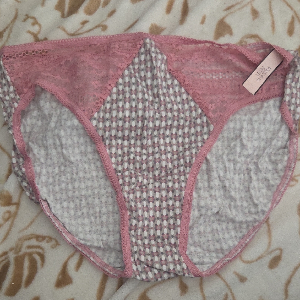 Victoria's Secret Pink Multicolor Microdot Lace Bikini Panty